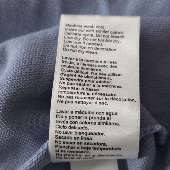 Psycho Bunny Polo Shirt Men 5 / M Lavender SS Logo Pique Edgy Preppy Cotton Bold - Picture 10 of 14